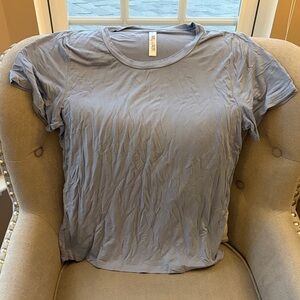 Latched Mama Soft Blue Short Sleeve Crew Nursing Tee